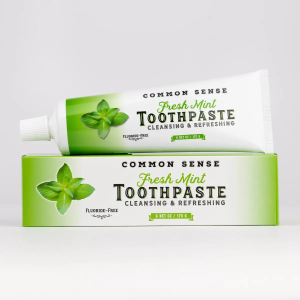 CommonSenseSoap fresh mint fluoride free toothpaste